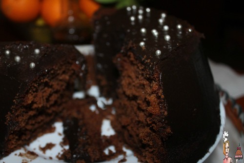 bolo de chocolate com cobertura sumptuosa